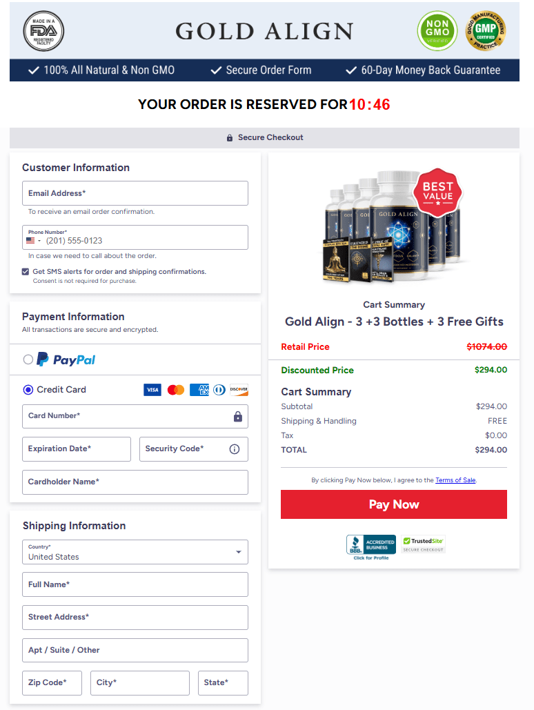 GoldAlign order